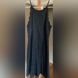 Fortune and Ivy Black Lace Sleeveless midi